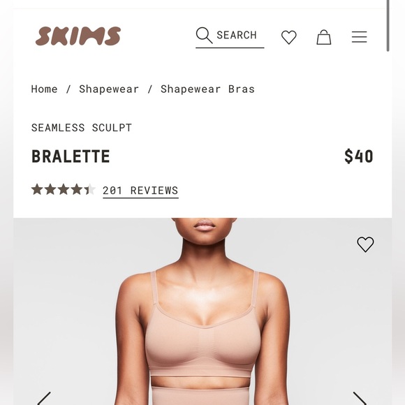 Skims seamless sculpt bralette in color MICA size medium NIB - Picture 9 of 10